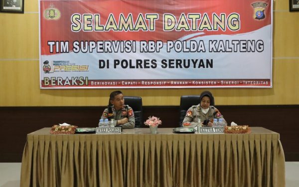 Biro Rena Polda Kalteng Giat Supervisi RBP Tahun 2023 di Polres Seruyan