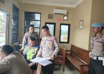 Kegiatan Serah Terima Piket Fungsi Untuk Pengamanan Mako Polres Seruyan