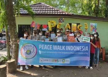 Peringati DPCW ke-7, HWPL Gelar Pecae Walk di Palangka Raya