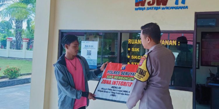 Polsek Serhil Sosialisasi Zona Integritas Menuju WBBM di Mapolsek Seruyan Hilir