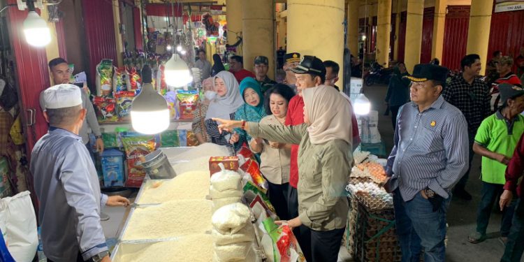 Pj Bupati Barsel Cek Harga Sembako ke Pasar Buntok