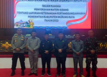 DPRD Gelar Rapat Paripurna Penyampaian LKPJ Bupati Mura Tahun Anggaran 2022