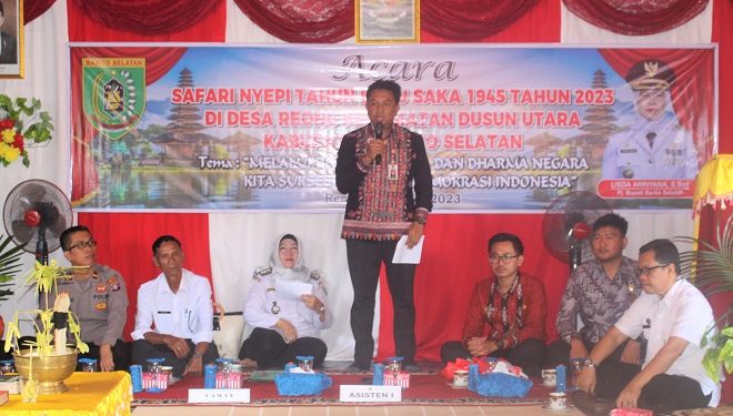 Pemkab Barsel Safari Nyepi di Desa Reong dan Muara Ripung