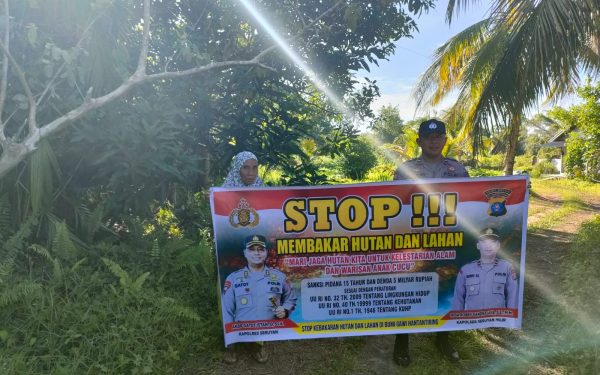Polsek Seruyan Hilir Ajak Warga Stop Membakar Hutan dan Lahan