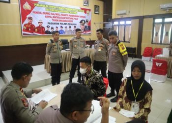 Kapolres Seruyan Pantau Pemeriksaan Awal Calon Anggota Polri TA. 2023