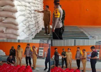 Bupati Murung Raya Cek Ketersedian Stok Beras di Gudang Bulog