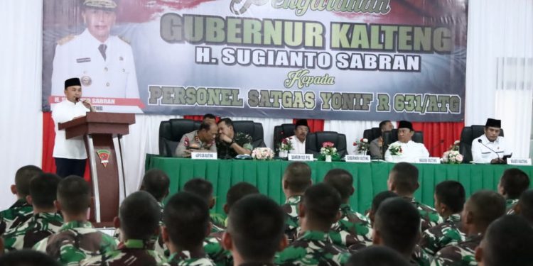 Gubernur Kalteng Sugianto Sabran Apresiasi Prajurit Yonif Raider 631/Atg