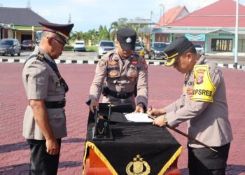 Kapolres Seruyan Pimpin Kegiatan Serah Terima Jabatan PJU