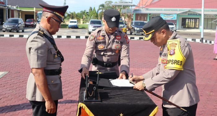 Kapolres Seruyan Pimpin Kegiatan Serah Terima Jabatan PJU