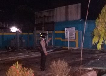 Cegah Gangguan Kamtibmas, Personel Polsek Serhil Patroli Malam