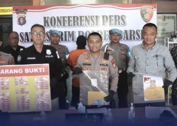 Polres Barsel Bekuk Pengedar Uang Palsu