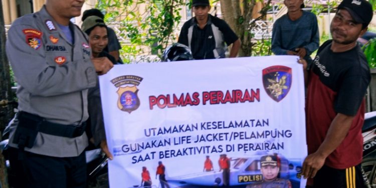 Satpolairud Polres Seruyan Himbau Tentang Keselamatan dan Kamtibmas