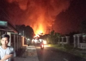 Si Jago Merah, Hanguskan Sejumlah Bangunan di Jalan Ramin 2 Palangka Raya