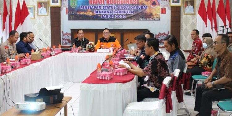 Pemkab Barsel Rakor Penetapan Status Siaga Bencana Karhutla