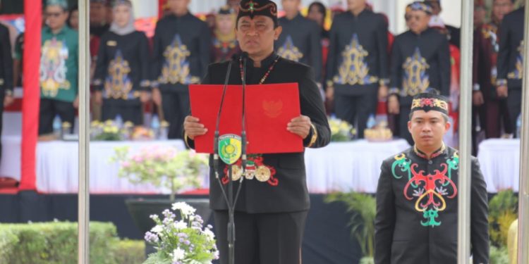 Wagub H Edy Pratowo Pimpin Upacara Harjad Ke-58 Pemkot Palangka Raya