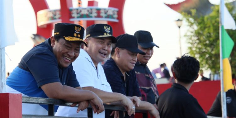 Gubernur Sugianto Sabran Saksikan Pertandingan Beberapa Cabor PORPROV XII 2023