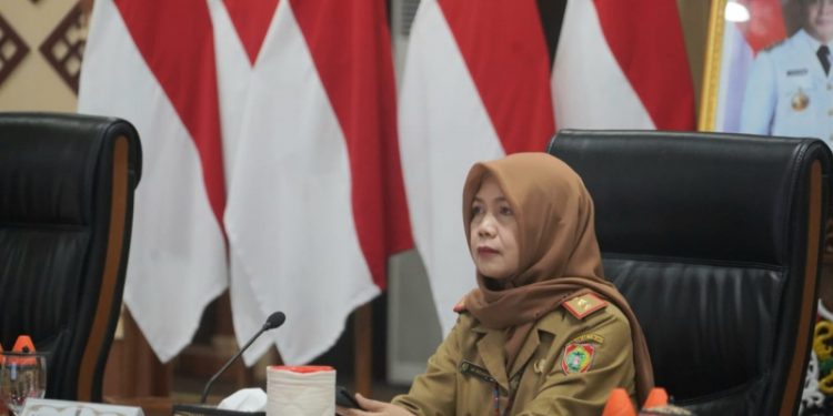 Asisten Ekbang Sri Widanarni Hadiri Rakor Pengendalian Inflasi Tahun 2023 Bersama Mendagri