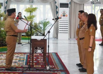 Lagi, Gubernur Sugianto Lantik Pejabat Tinggi Pratama dan Pejabat Administrator di Lingkungan Pemprov Kalteng