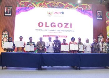 Wagub Edy Pratowo Hadiri Aksi Pencanangan Zona Integritas Melalui Program OLGOZI