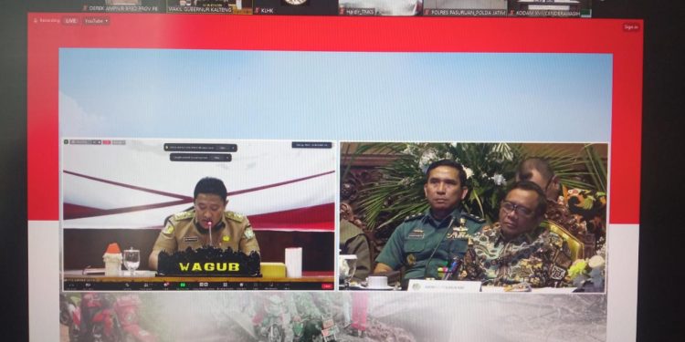 Wagub Edy Pratowo Ikuti Rakorsus Peningkatan Upaya Penanggulangan Karhutla