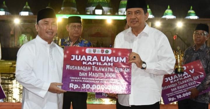 Kobar Juara Umum, Gubernur Sugianto Sabran Tutup MTQH XXXI Kalteng 2023