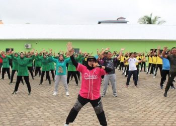 Pemkab Barsel Gelar Senam Sehat