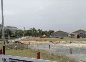 Persiapan UCI MTB Eliminator 2023 di Palangka Raya Terus Berlangsung