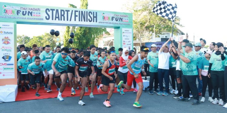 Gubernur Sugianto Sabran Lepas Fun Run Fun Walk 5K dan 3K