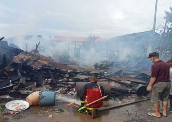 Sejumlah Bangunan Eks Inhutani di Sampit Terbakar