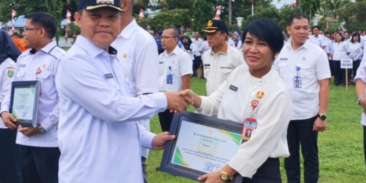 Dinas PUPR Barsel Terima Penghargaan dari Pemkab