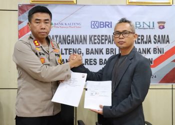 Bank Kalteng Cabang Buntok dan Polres Barsel Tandatangani MoU