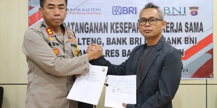 Bank Kalteng Cabang Buntok dan Polres Barsel Tandatangani MoU