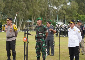 Sekda Nuryakin Hadiri Apel Gelar Kekuatan Pengamanan Pemilu Internal TNI Tahun 2024