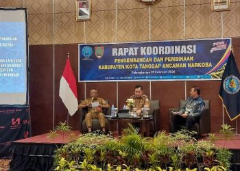 Kaban Kesbangpol Sampaikan Materi P4GN pada Rakor Pengembangan dan Pembinaan Kab/Kota Tanggap Ancaman Narkoba