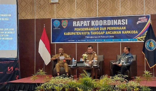 Kaban Kesbangpol Sampaikan Materi P4GN pada Rakor Pengembangan dan Pembinaan Kab/Kota Tanggap Ancaman Narkoba