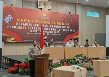 Kapolres Tanah Karo Hadiri Pembukaan Rapat Pleno Tingkat Kabupaten Karo di Hotel Sinabung Berastagi