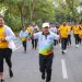 Ribuan Massa Banjiri Road To PON XXI, Pj Gubsu Mengikuti Fun Run dan Senam Bersama