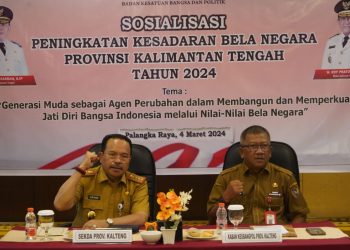 Sekda Nuryakin Buka Sosialisasi Peningkatan Kesadaran Bela Negara Provinsi Kalteng Tahun 2024