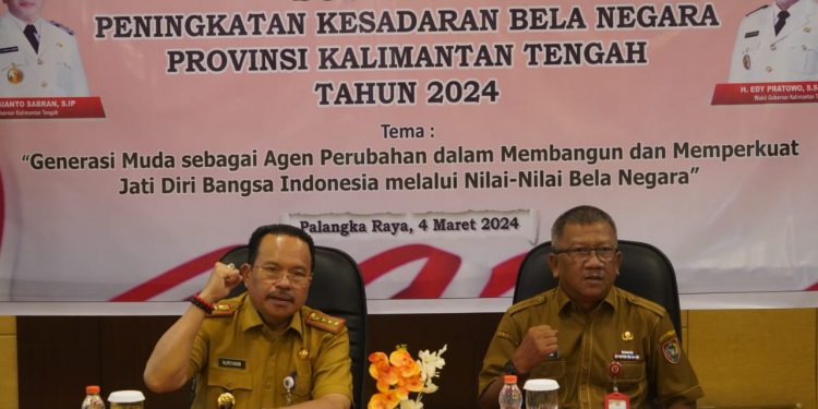 Sekda Nuryakin Buka Sosialisasi Peningkatan Kesadaran Bela Negara Provinsi Kalteng Tahun 2024
