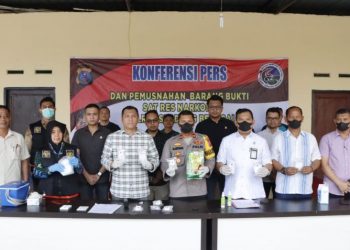 Polres Sergai Musnahkan Barang Bukti 2,7 Kg Narkotika Jenis Sabu