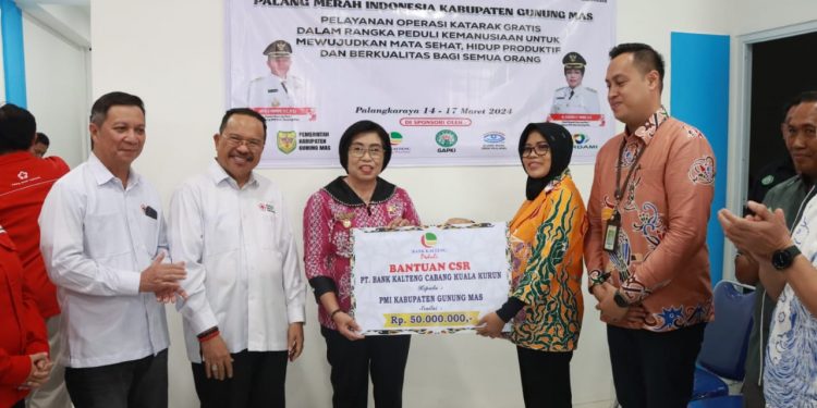 Sekda Nuryakin Apresiasi PMI Gumas Selenggarakan Operasi Katarak Gratis