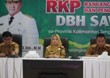 Asisten Ekbang Sri Widanarni Pimpin Pembahasan RKP DBH Sawit Se-Kalteng