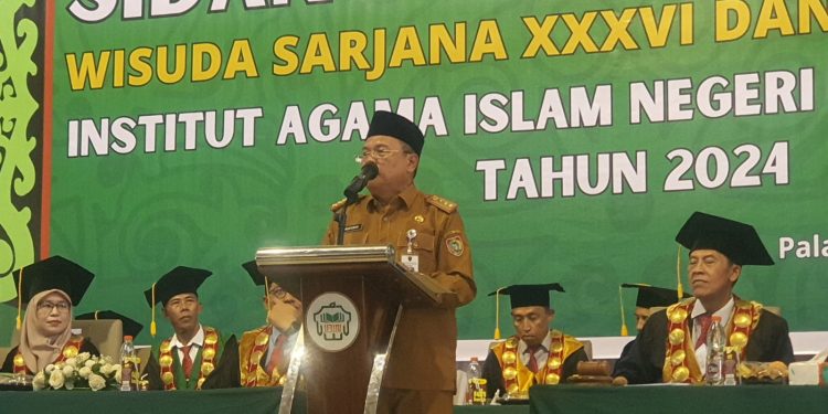 Sekda Nuryakin Hadiri Wisuda Sarjana Angkatan XXXVl dan Magister Angkatan XIIl IAIN Palangka Raya Tahun 2024