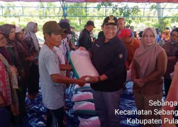 Wagub Edy Pratowo Salurkan 30 Ton Beras Subsidi Tahap II ke Dua Kecamatan Kabupaten Pulang Pisau