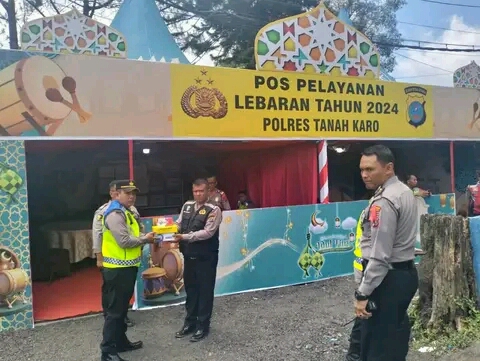 Polres Tanah Karo Patroli Mobile, Cek Kesehatan Personel Pengamanan Ops Ketupat Toba 2024