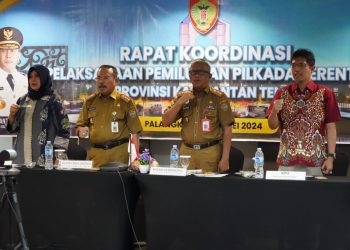 Sekda Kalteng Buka Buka Rakor Pelaksanaan Pemilu dan Pilkada Serentak Tahun 2024