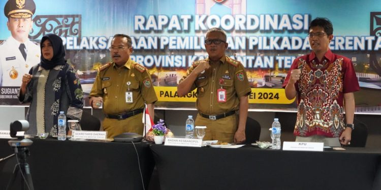 Sekda Kalteng Buka Buka Rakor Pelaksanaan Pemilu dan Pilkada Serentak Tahun 2024