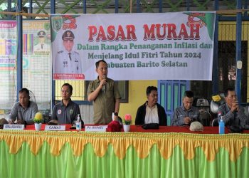 Kegiatan Pasar Murah Salah Satu Upaya Pemkab Barsel Dalam Penanganan Inflasi