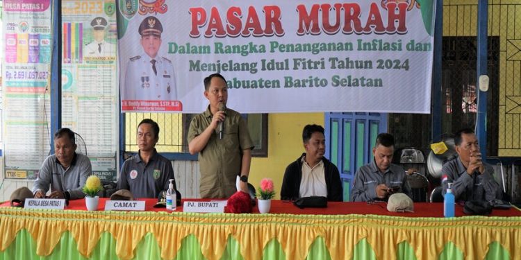 Kegiatan Pasar Murah Salah Satu Upaya Pemkab Barsel Dalam Penanganan Inflasi