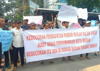 Unjuk Rasa Puluhan Jukir Tidak Ditanggapi Wali Kota Medan